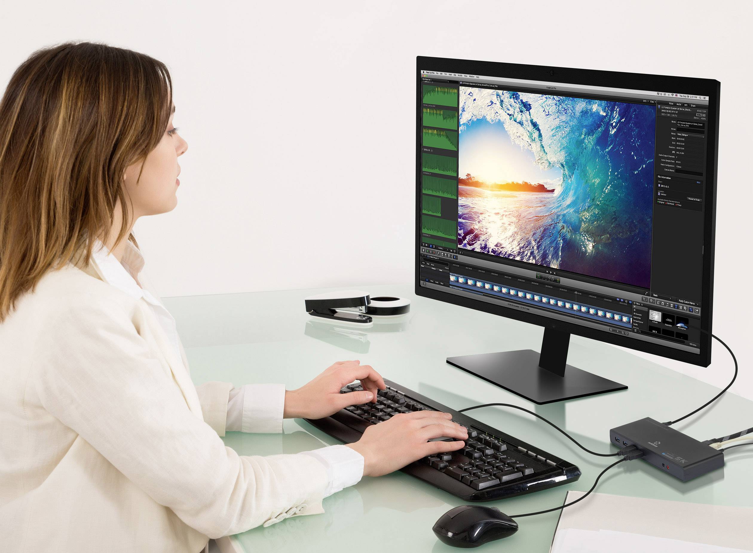 Renkforce USB-C® Dockingstation Dual 4K USB-C™ Dock Passend für Marke Dockingstations: Universal