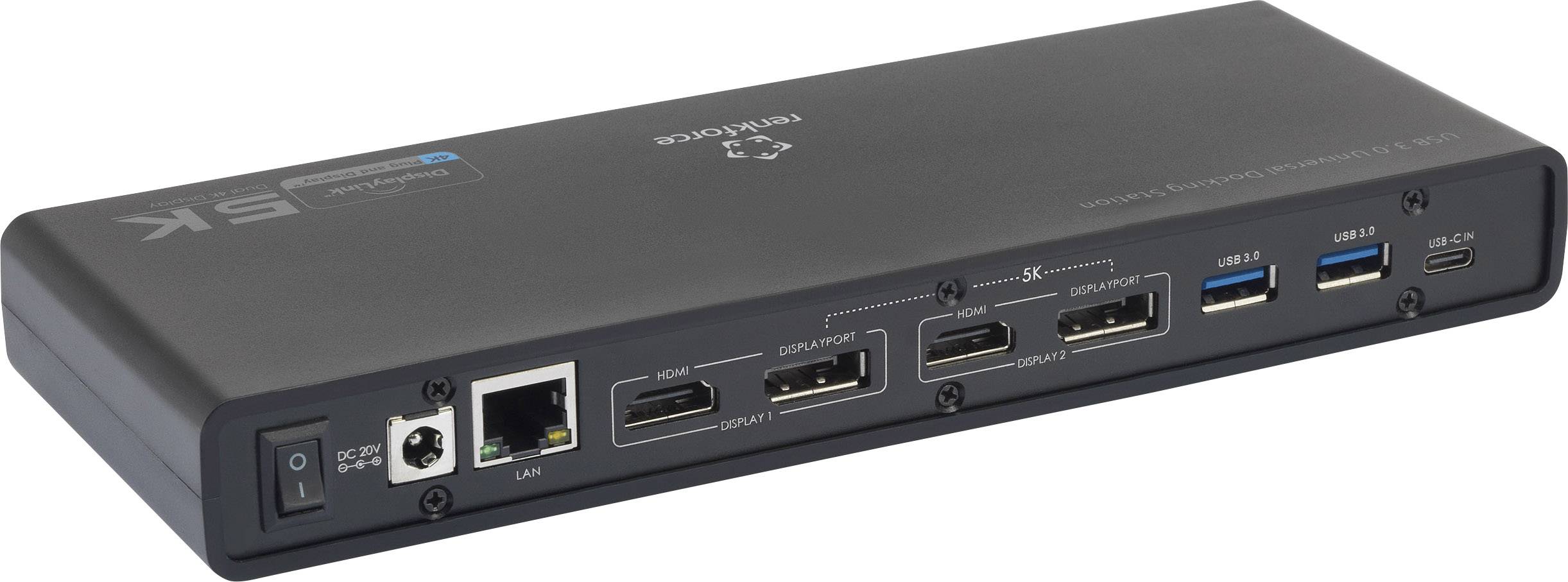 Renkforce USB-C® Dockingstation Dual 4K USB-C™ Dock Passend für Marke Dockingstations: Universal