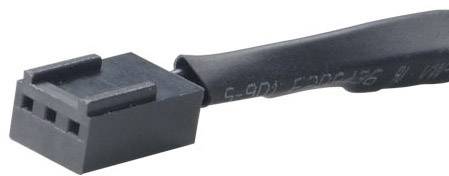 PC-Lüfter Anschlusskabel [1x PC-Lüfter Stecker 3pol. - 1x PC-Lüfter Buchse 3pol.] 0.08 m Schwarz Akasa