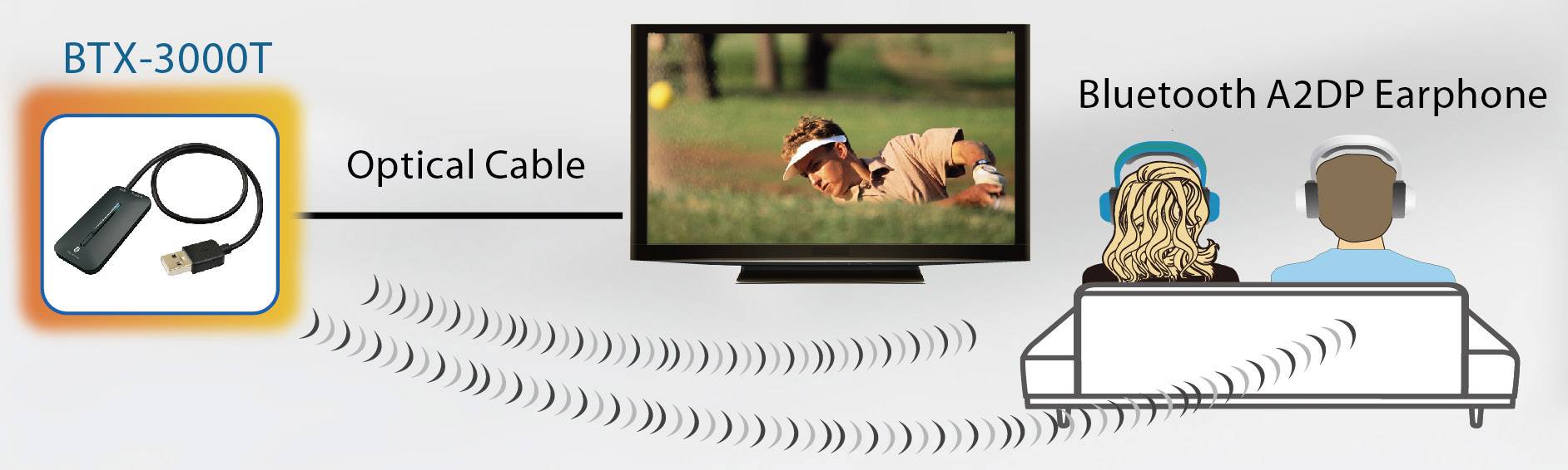 Renkforce BTX-3000T Bluetooth® Musik-Sender Bluetooth Version: 3.0 +EDR, A2DP 10m aptX®-Technologie