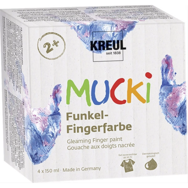 Vedes MUCKI Funkel-Fingerfarbe 4er Set 2318 Vedes MUCKI Funkel-Fingerfarbe 4er Set 2318