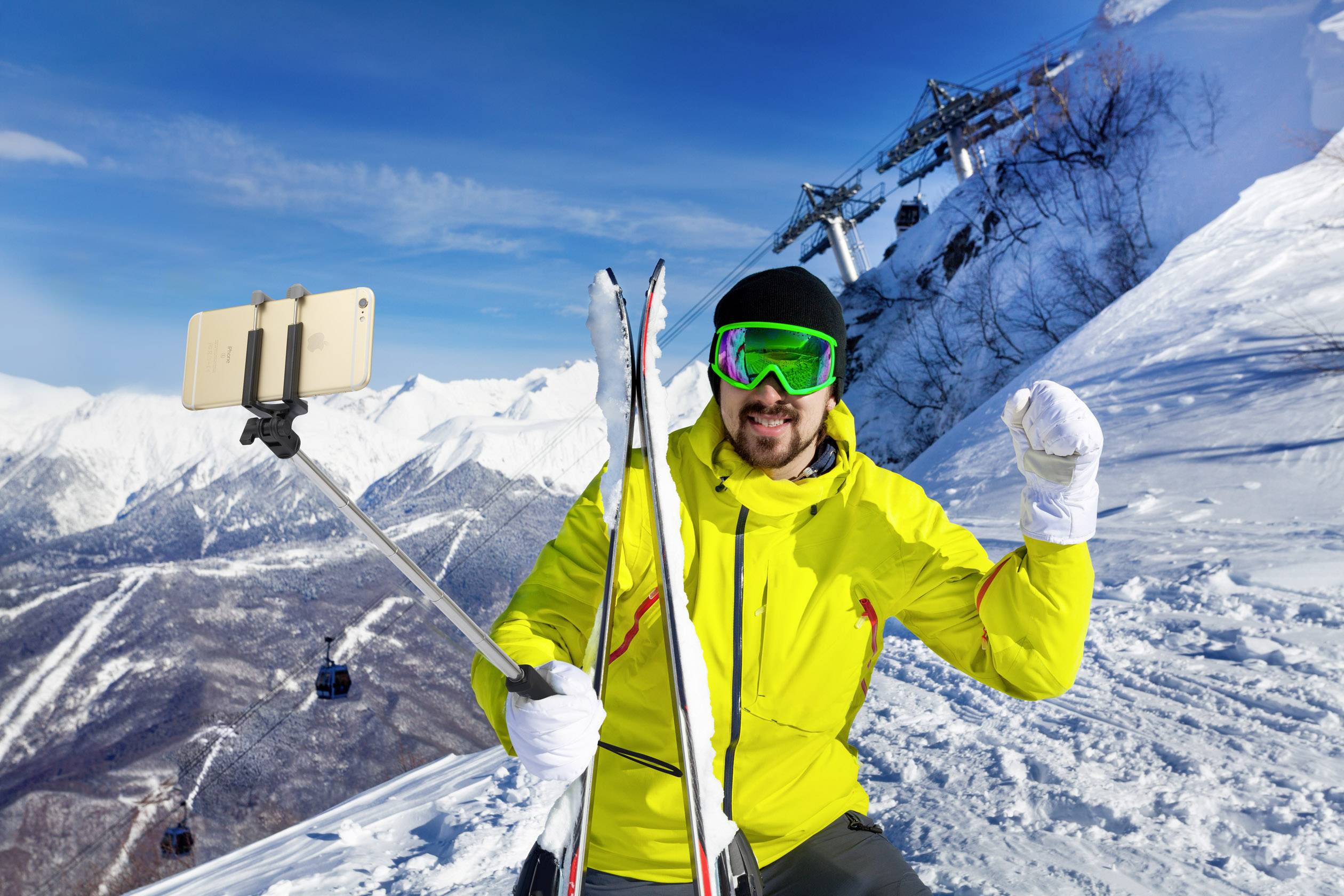 Renkforce RF-SEST-PRO Selfie Stick 9cm Schwarz