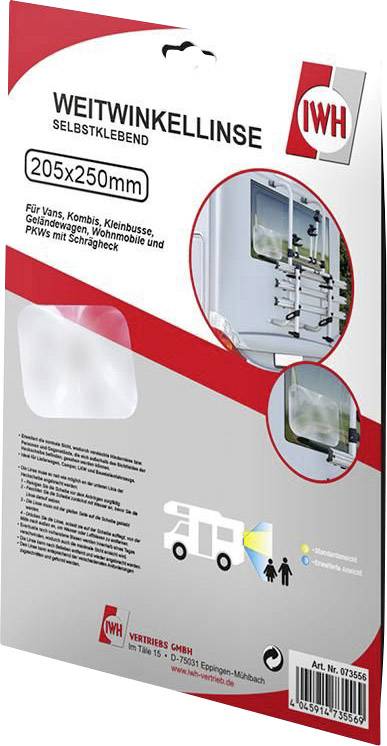 IWH 73556 Weitwinkellinse 255 mm x 205 mm für Heckscheibe