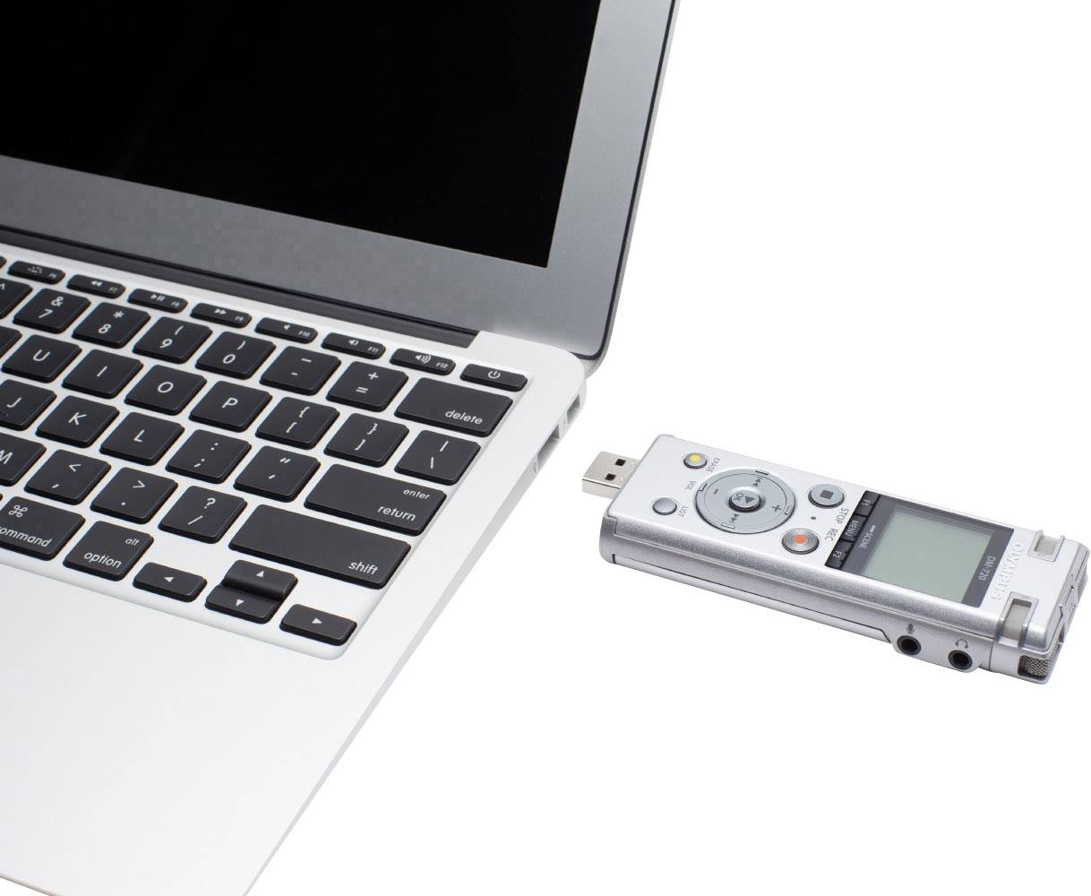 Olympus DM-720 Digitales Diktiergerät Aufzeichnungsdauer (max.) 985 h Silber