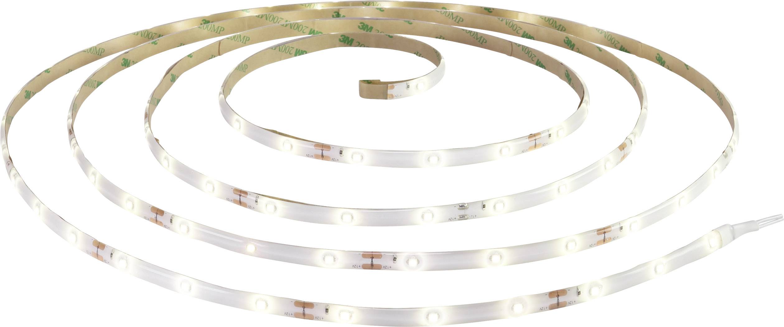 Polarlite   LED-Streifen-Komplettset  mit Stecker/Buchse 12 V/DC 3 m Neutralweiß