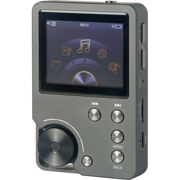 Renkforce RF-MP3-2000 MP3-Player 0 GB Anthrazit High-Resolution Audio