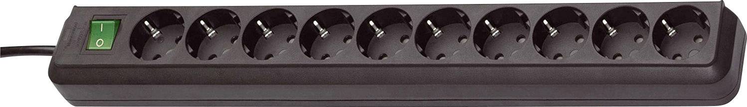 Steckdosenleiste mit Schalter 10fach Schwarz Brennenstuhl