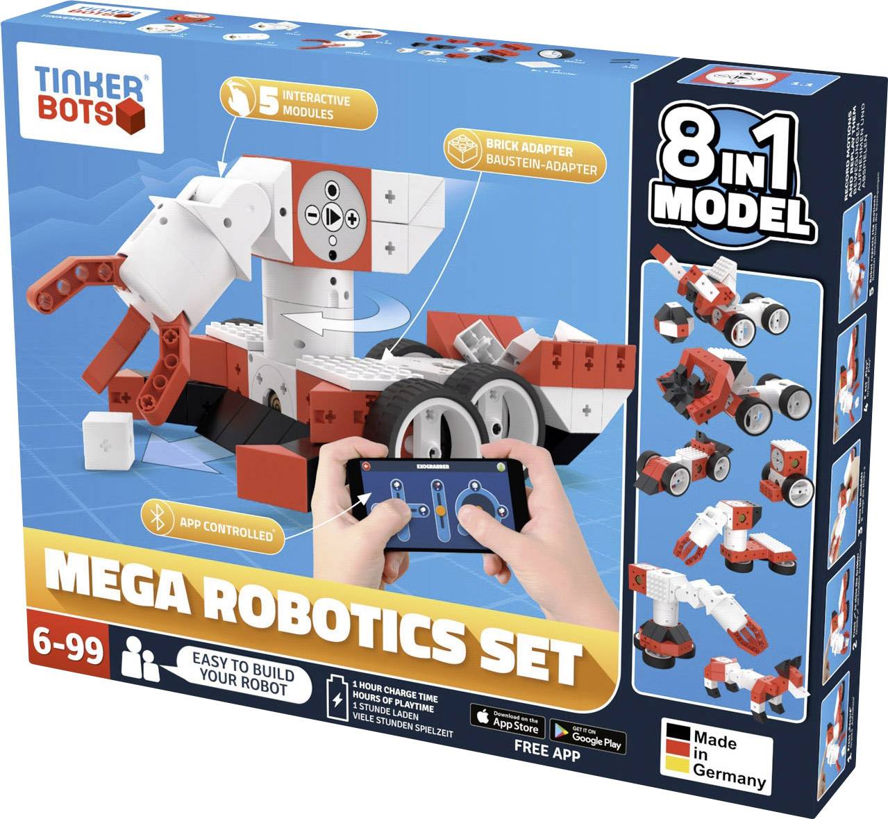 TINKERBOTS Roboter Bausatz Mega Robotics Set 00060