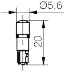 Signal Construct MWTW4602 LED-Signalleuchte Rot W2x4.6d 12 V/DC, 12 V/AC 400 mcd