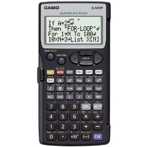 Casio fx-5800P Schulrechner Schwarz Display (Stellen): 16 batteriebetrieben (B x H x T) 73 x 10 x 141.5mm Casio fx-5800P Schulrechner Schwarz Display (Stellen): 16 batteriebetrieben (B x H x T) 73 x 10 x 141.5mm