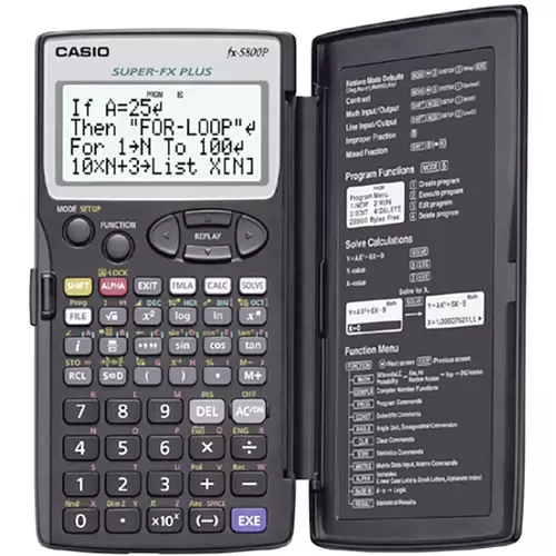 Casio fx-5800P Schulrechner Schwarz Display (Stellen): 16 batteriebetrieben (B x H x T) 73 x 10 x 141.5mm Casio fx-5800P Schulrechner Schwarz Display (Stellen): 16 batteriebetrieben (B x H x T) 73 x 10 x 141.5mm