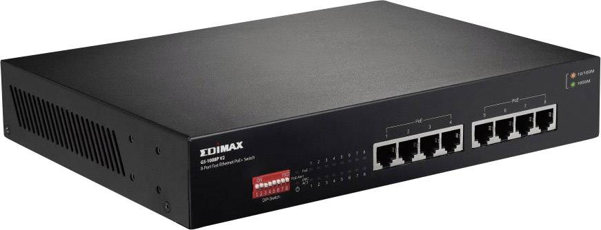 EDIMAX GS-1008P V2 Netzwerk Switch 8 Port 10 MBit/s