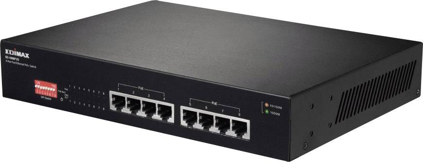 EDIMAX GS-1008P V2 Netzwerk Switch 8 Port 10 MBit/s