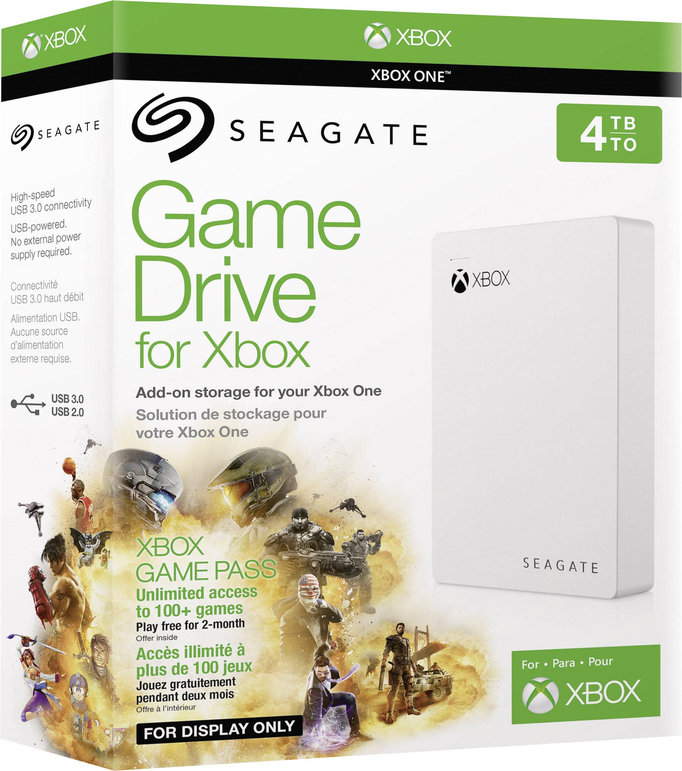 Seagate Game Drive Xbox 4TB Externe Festplatte 6.35cm (2.5 Zoll) USB 3.2 Gen 1 (USB 3.0) Weiß STEA4000407