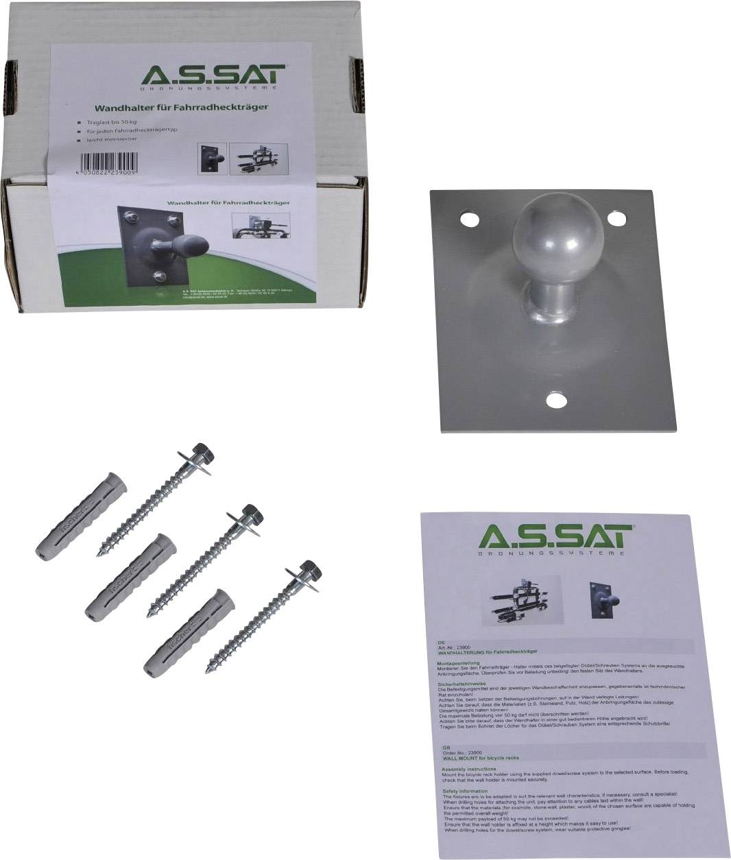 A.S. SAT Fahrradträger-Wandhalter 23900