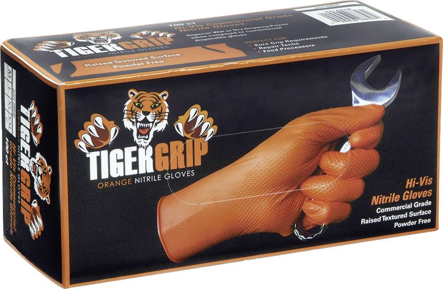 Kunzer TIGER GRIP L 100 St. Nitril Einweghandschuh Größe (Handschuhe): L EN 374-2, EN 374-3, EN 455
