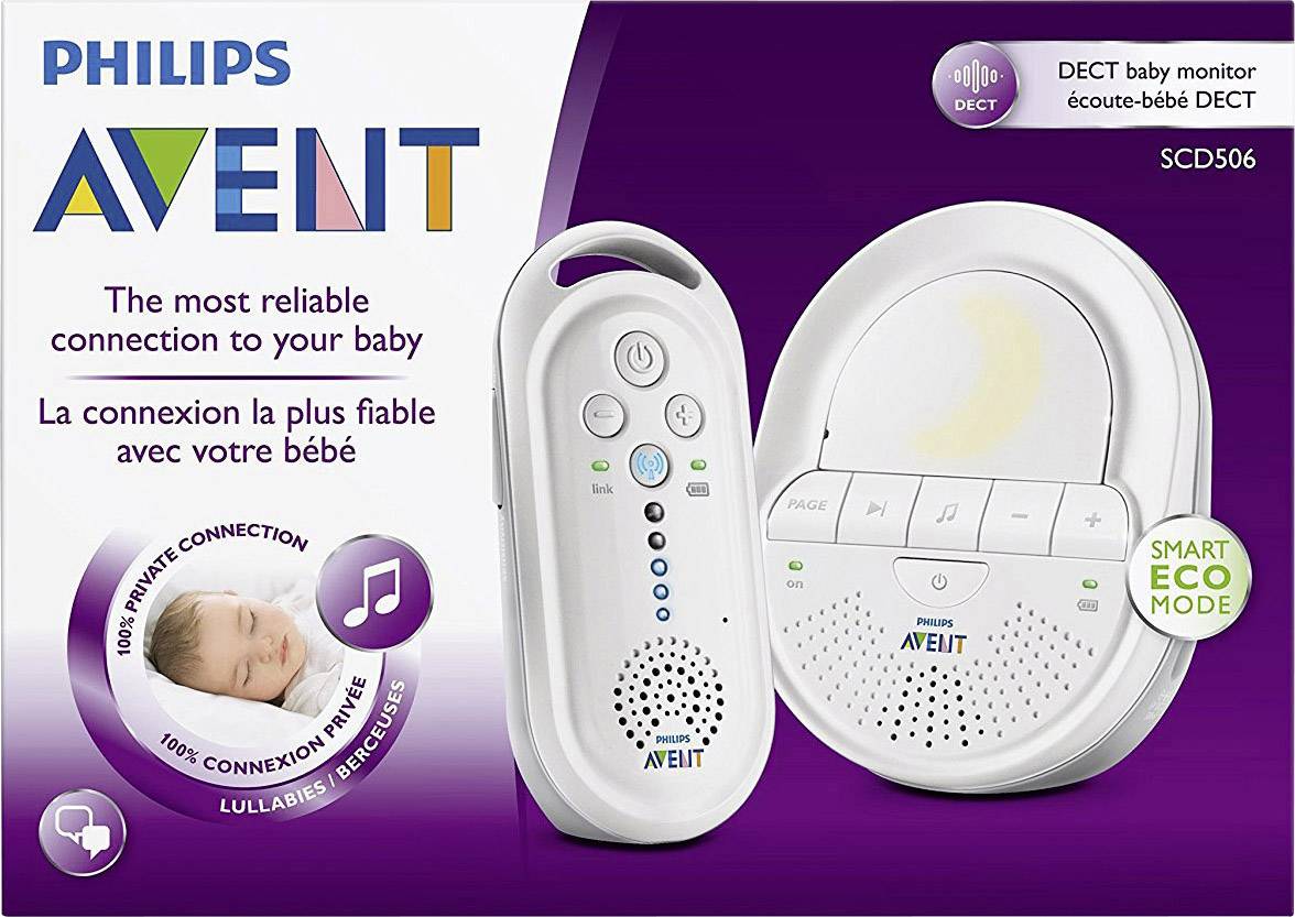 Philips Avent SCD506/01 Babyphone DECT, Digital 1.9GHz