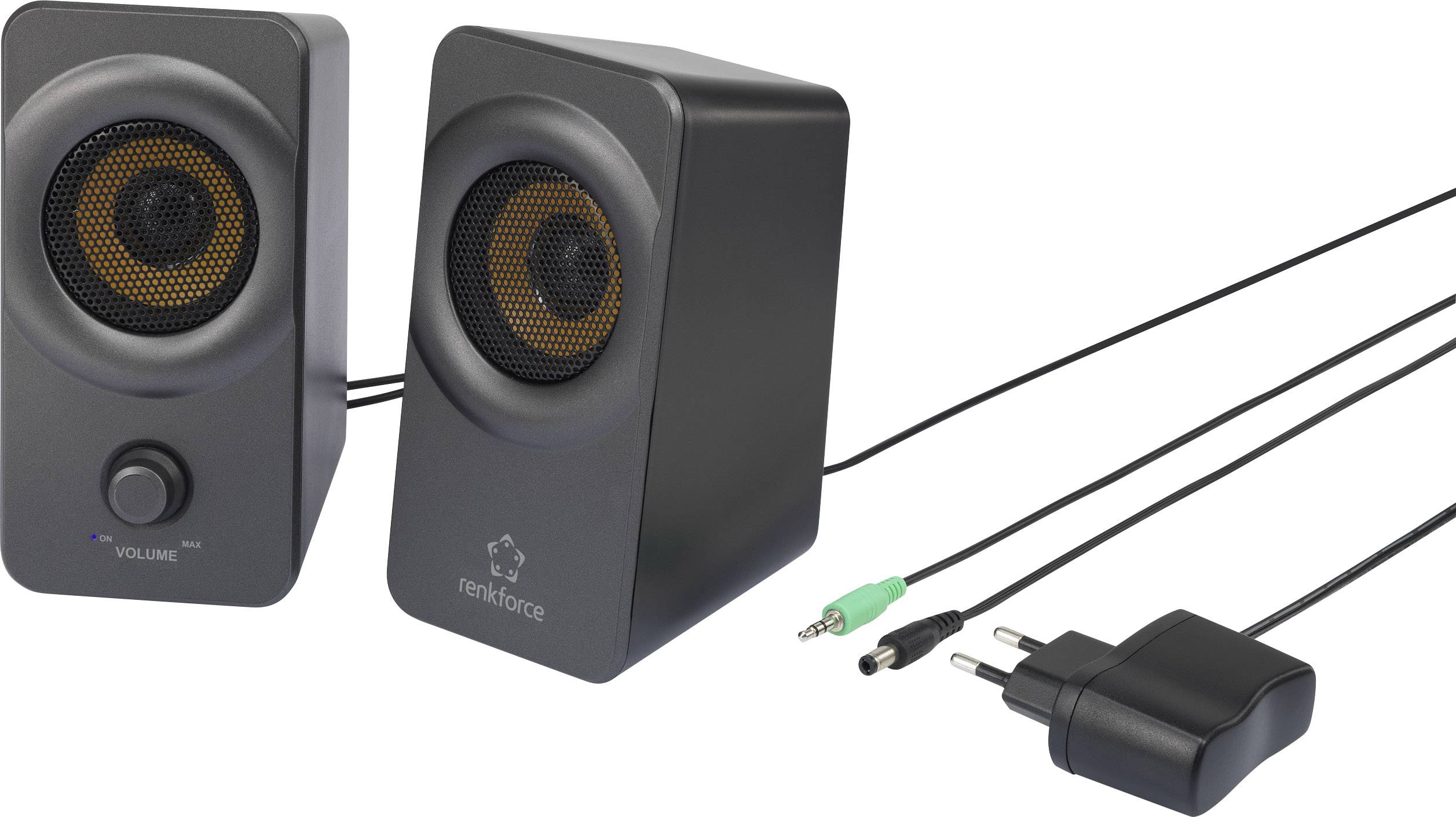 Renkforce RF-PCL-MESH2.0 2.0 PC-Lautsprecher Kabelgebunden 5W Schwarz, Grau