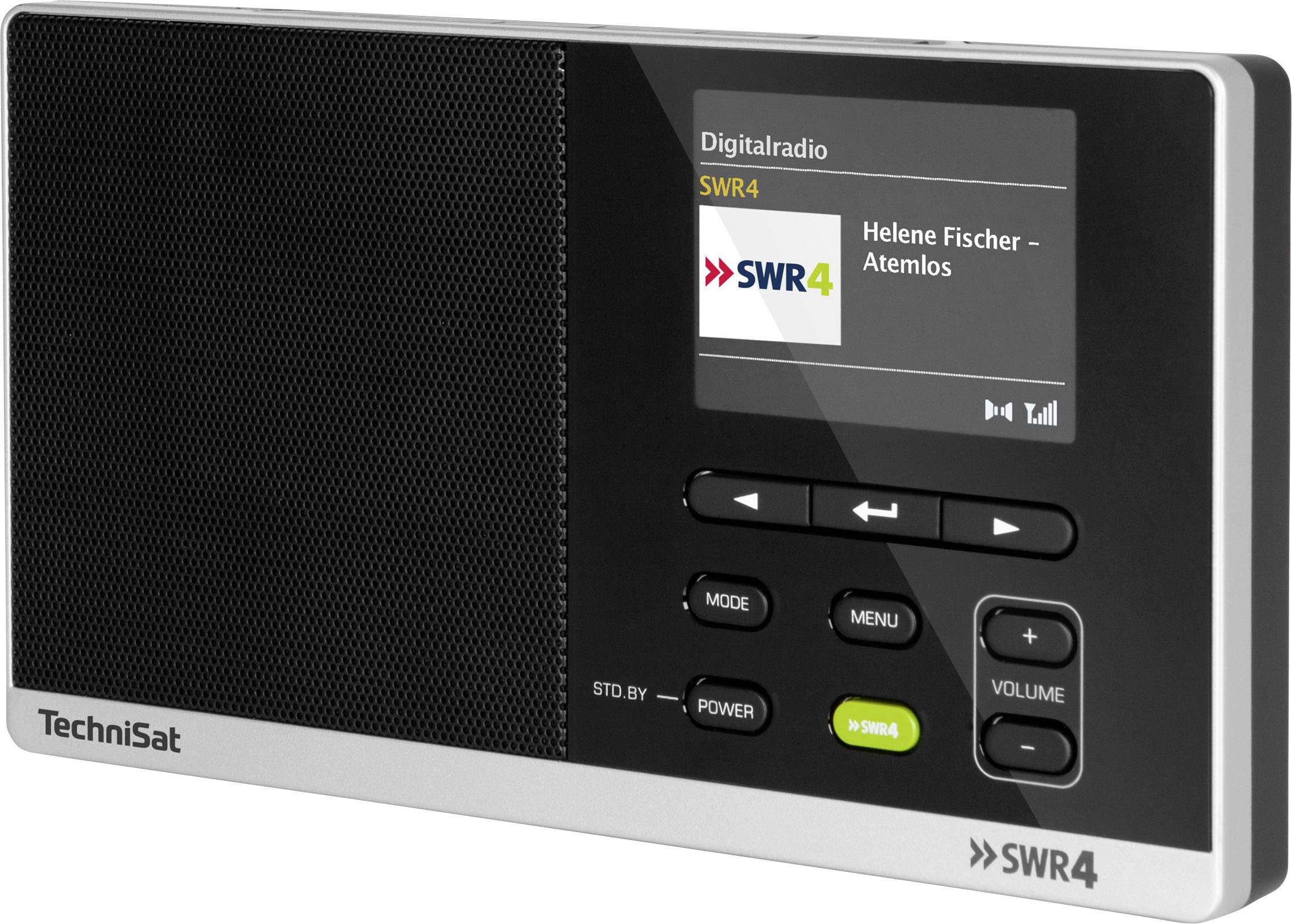 TechniSat DigitRadio 215 SWR 4 - Edition Kofferradio DAB+, UKW Schwarz