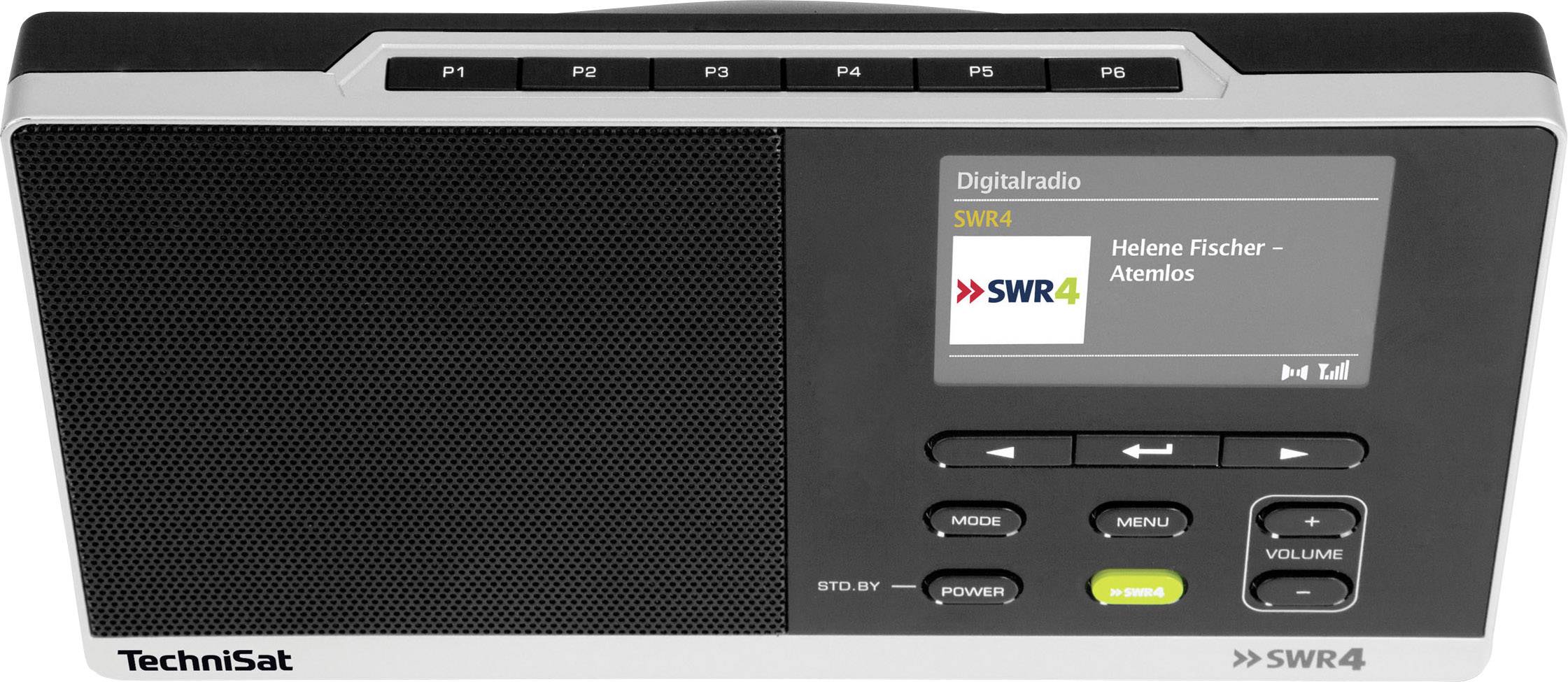 TechniSat DigitRadio 215 SWR 4 - Edition Kofferradio DAB+, UKW Schwarz