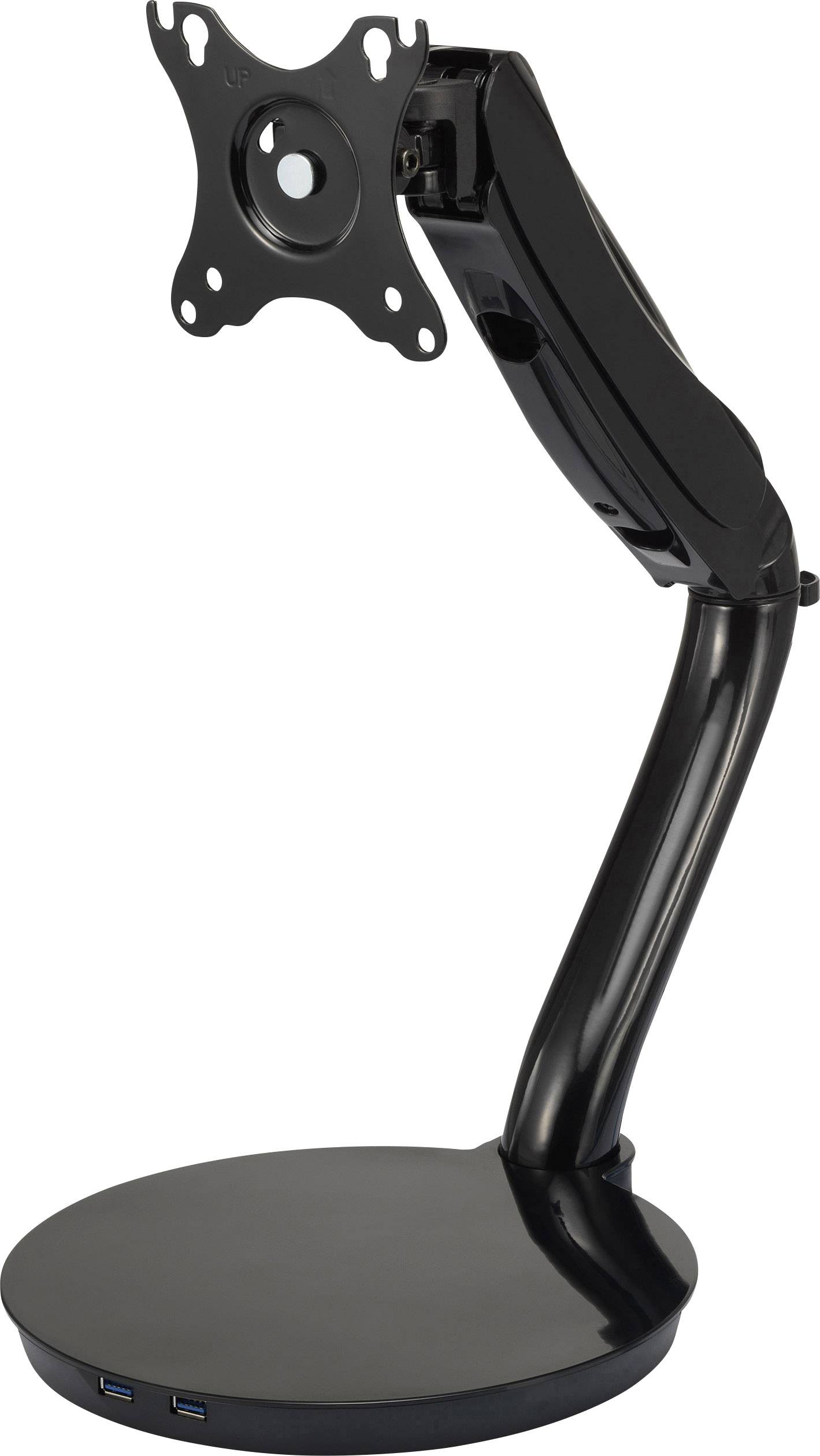 SpeaKa Professional SP-MTH-01 1fach Monitor-Standfuß 33,0cm (13") - 68,6cm (27") Höhenverstellbar, Neigbar, Schwenkbar, Rotierbar