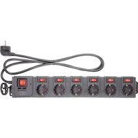 Renkforce 615C-CMB-USB Steckdosenleiste mit Schalter Schwarz Schutzkontakt Renkforce 615C-CMB-USB Steckdosenleiste mit Schalter Schwarz Schutzkontakt