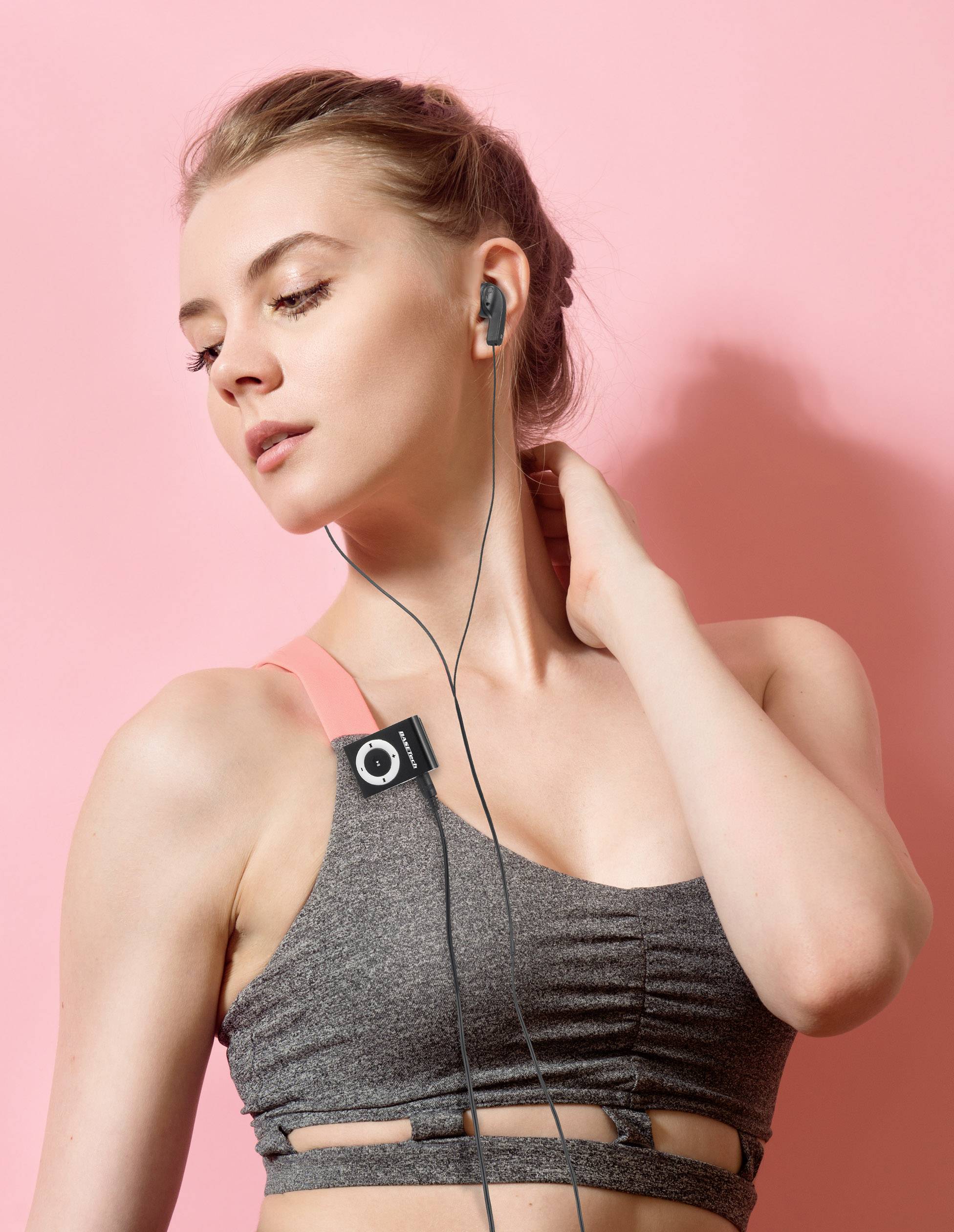 Basetech BT-MP-100 MP3-Player 0GB Schwarz, Weiß Befestigungsclip