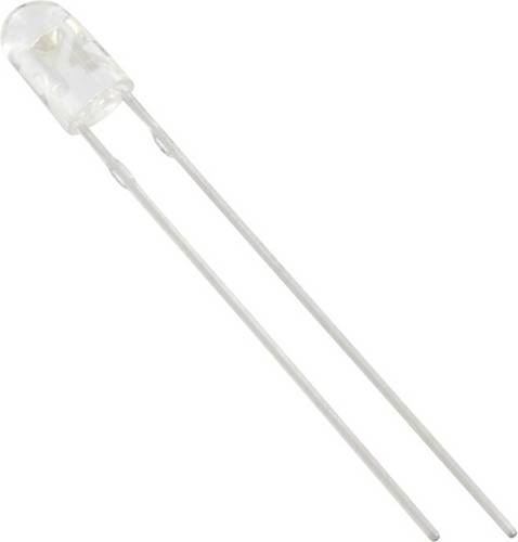 TRU Components 1577374 LED bedrahtet Blau Oval 3 mm 3250 mcd 70 °, 30 ° 20 mA