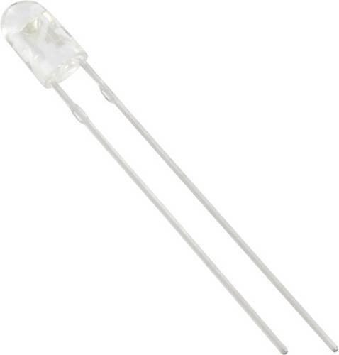 TRU Components 1577453 LED bedrahtet Blau Oval 3 mm 1000 mcd 70 °, 30 ° 20 mA
