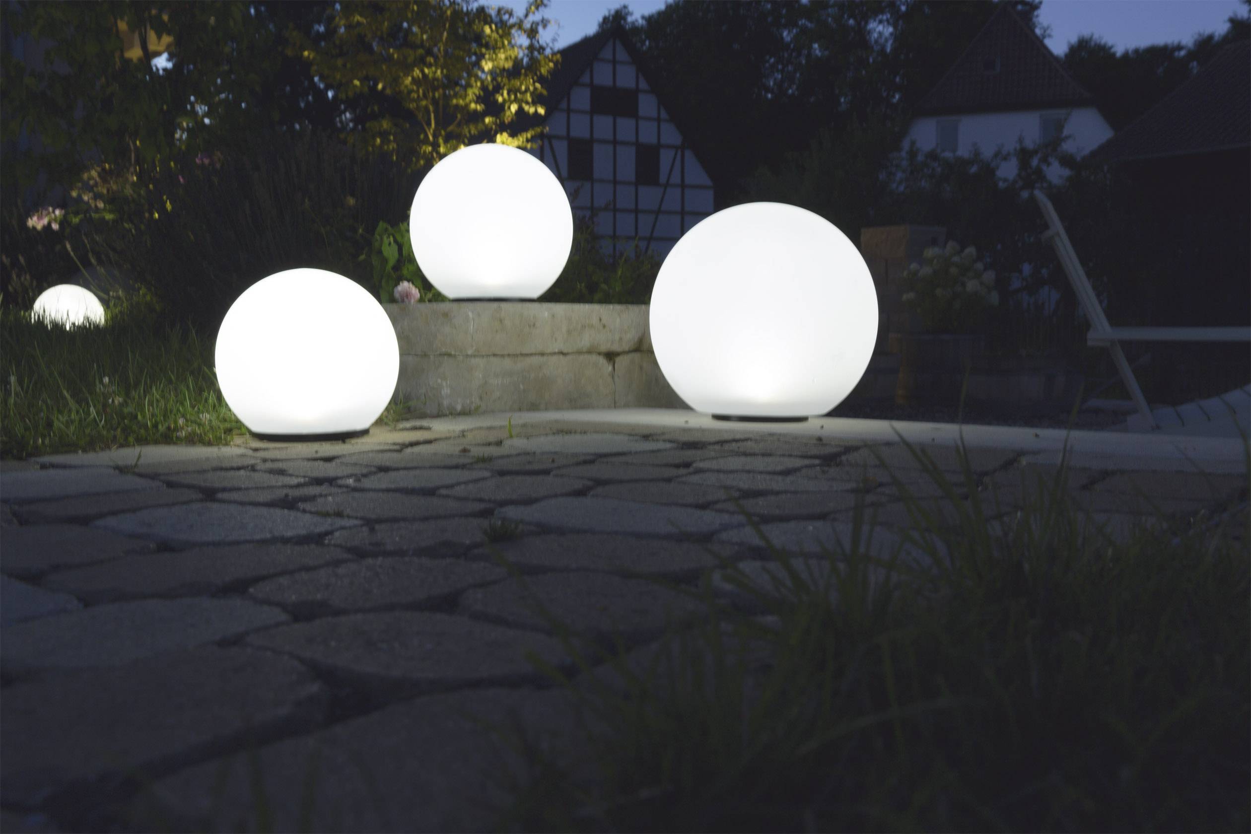 Heitronic 35421 Boule Solar-Dekoleuchte Kugel LED LED fest eingebaut 0.2W Weiß