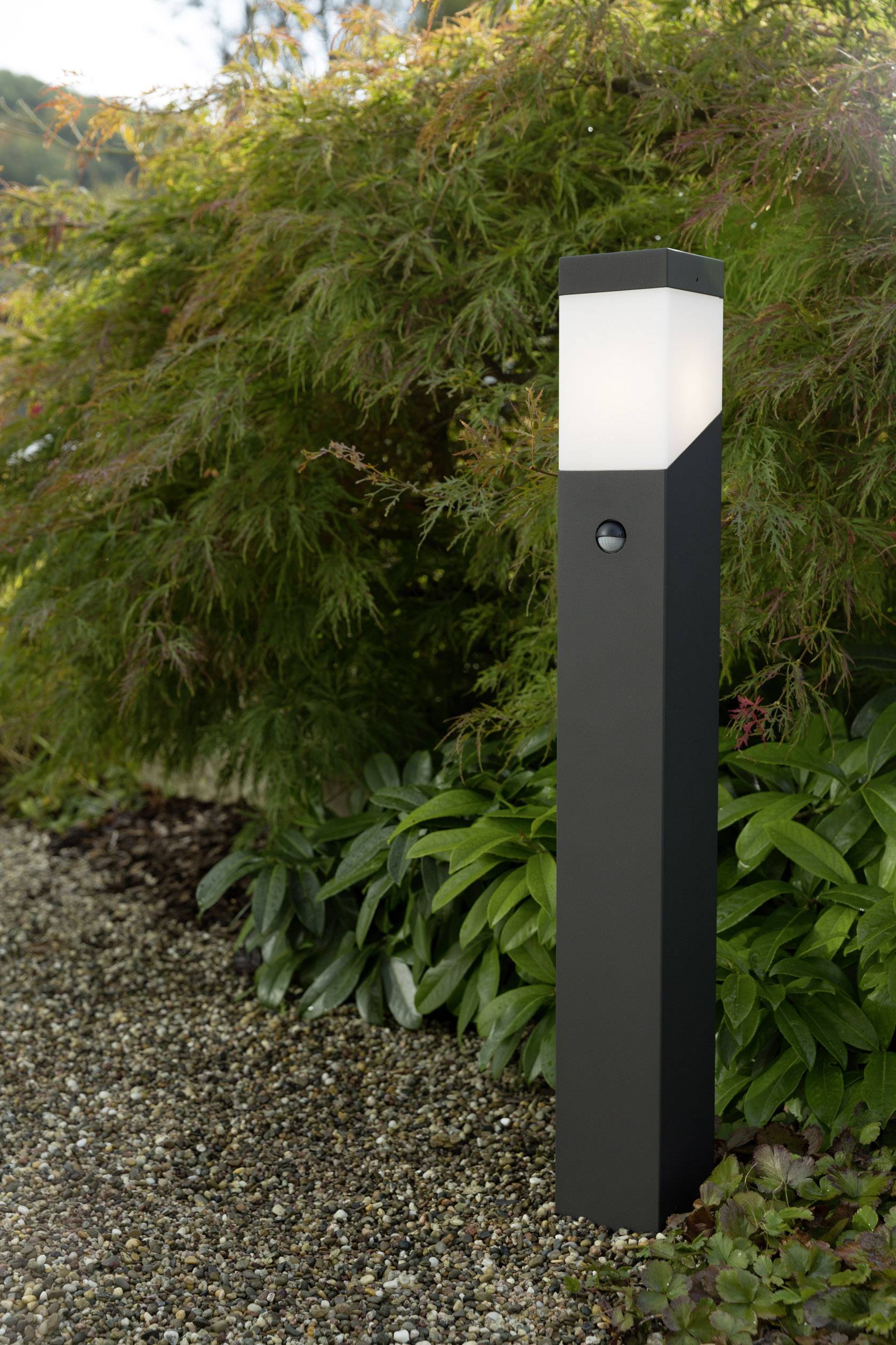 Heitronic 37383 Madeleine Außenstandleuchte mit Bewegungsmelder Anthrazit