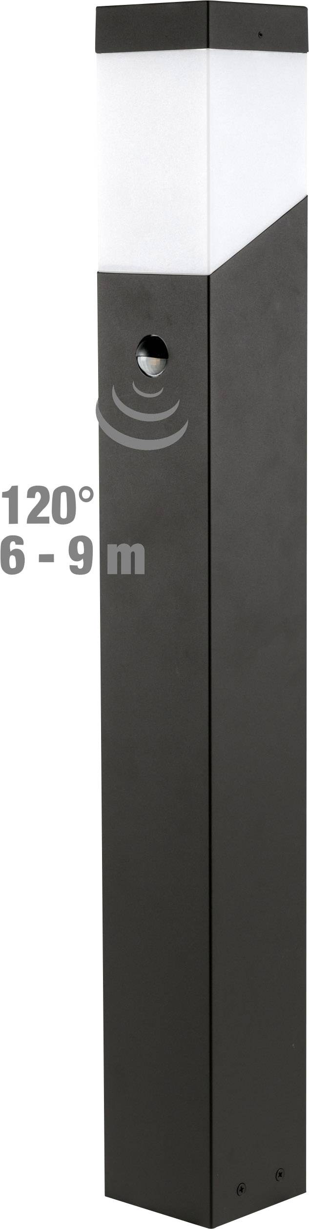 Heitronic 37383 Madeleine Außenstandleuchte mit Bewegungsmelder Anthrazit