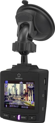 RF-DC-1G Dashcam mit GPS Blickwinkel horizontal max.=152° 12 V, 5 V/DC Display, Akku, Mik
