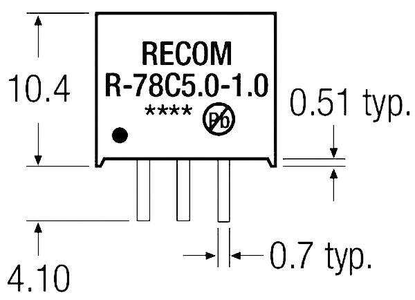 RECOM R-78C9.0-1.0 DC/DC-Wandler, Print 9 V/DC 1 A Anzahl Ausgänge: 1 x Inhalt 1 St.