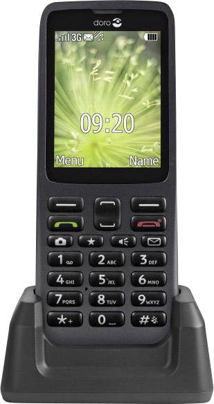 Doro 5516 Senioren-Handy mit Ladestation, SOS Taste Graphit