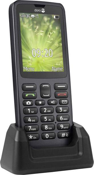 Doro 5516 Senioren-Handy mit Ladestation, SOS Taste Graphit