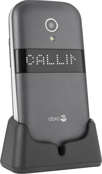Doro 6050 Senioren-Klapp-Handy mit Ladestation, SOS Taste Graphit, Weiß