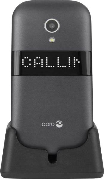 Doro 6050 Senioren-Klapp-Handy mit Ladestation, SOS Taste Graphit, Weiß