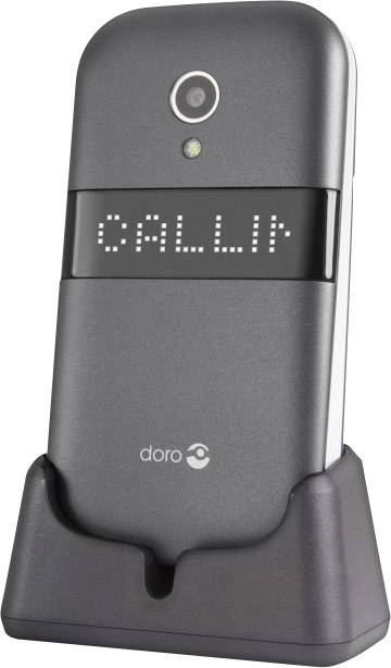 Doro 6050 Senioren-Klapp-Handy mit Ladestation, SOS Taste Graphit, Weiß
