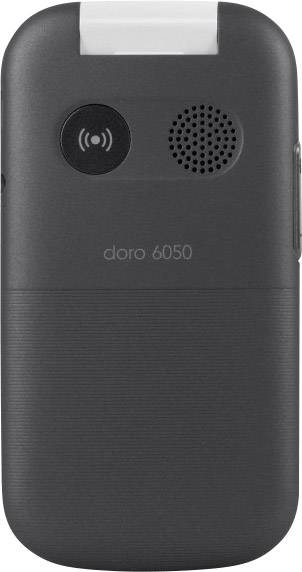 Doro 6050 Senioren-Klapp-Handy mit Ladestation, SOS Taste Graphit, Weiß