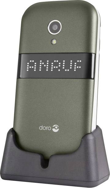 Doro 6050 Senioren-Klapp-Handy mit Ladestation, SOS Taste Champagner, Weiß