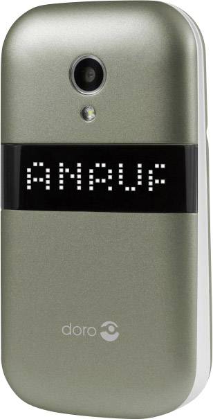 Doro 6050 Senioren-Klapp-Handy mit Ladestation, SOS Taste Champagner, Weiß