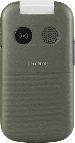 Doro 6050 Senioren-Klapp-Handy mit Ladestation, SOS Taste Champagner, Weiß