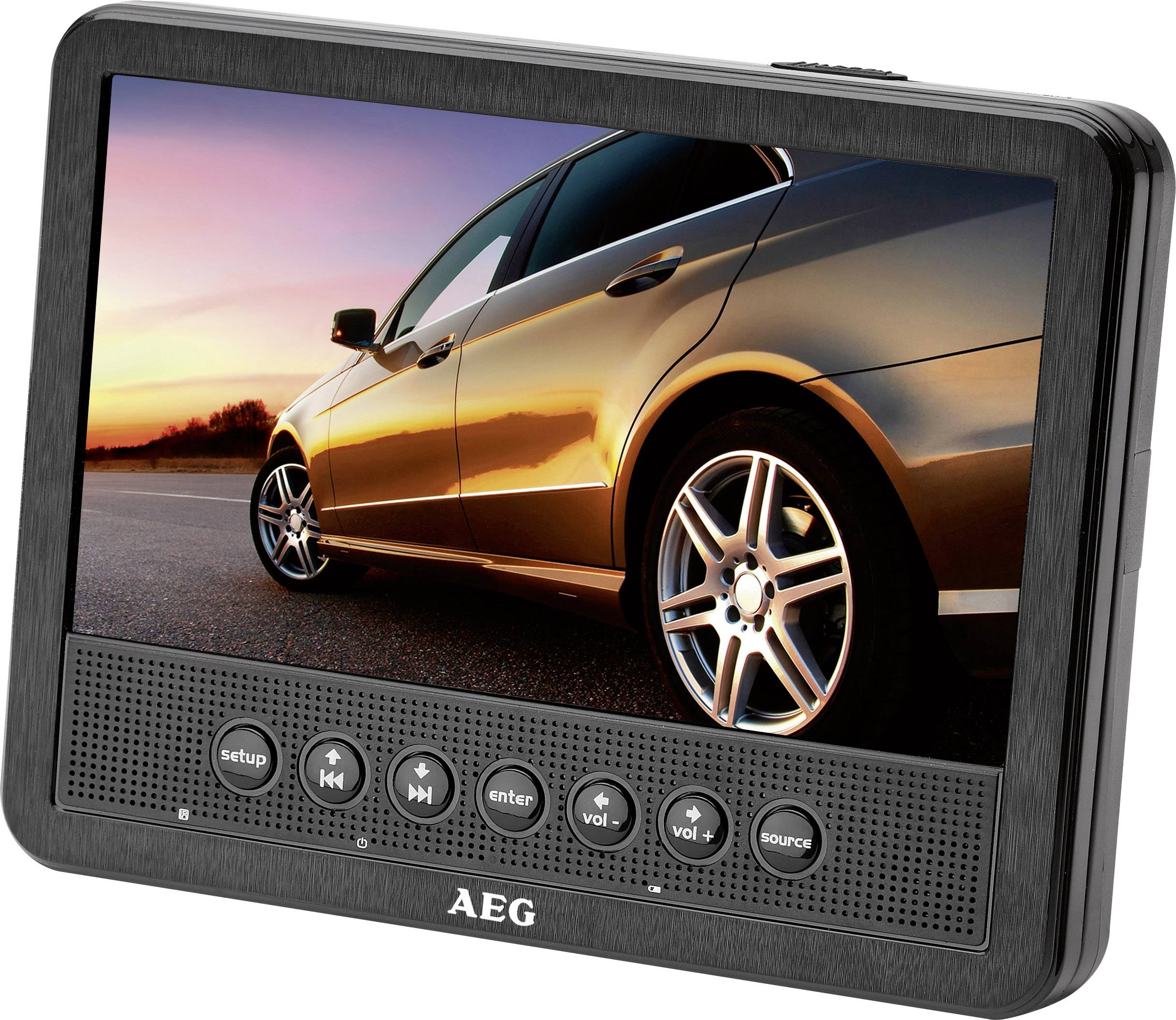 AEG DVD 4555 Kopfstützen DVD-Player mit 2 Monitoren Bilddiagonale=17.5 cm (7 Zoll)