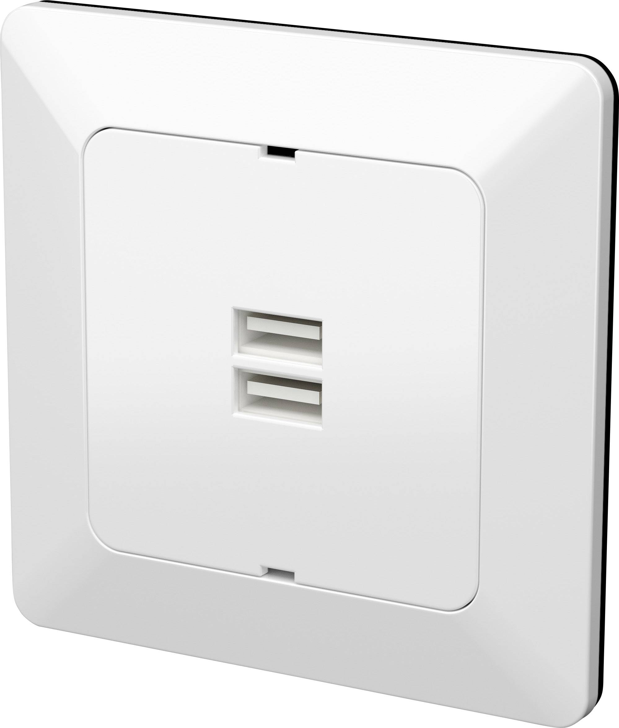 Modino Priamos 2fach Einsatz USB-Steckdose Priamos Weiß 140312