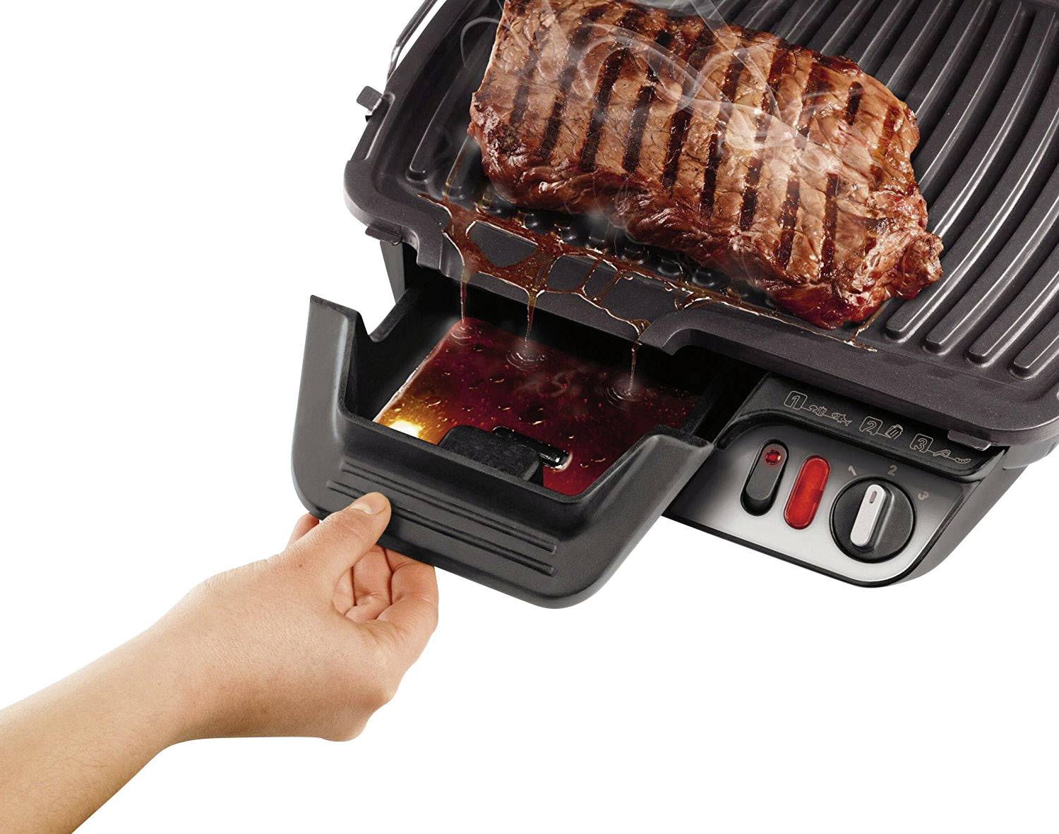 Tefal GC 3060 Tisch Kontaktgrill Grillfunktion, kabelgebunden, mit wechselbaren Platten Schwarz