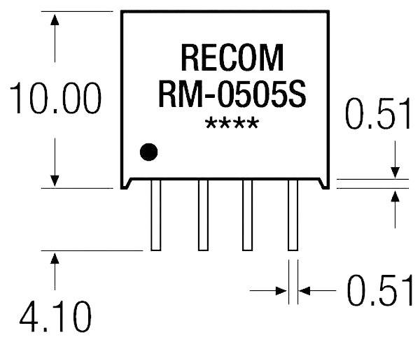 RECOM RM-053.3S DC/DC-Wandler, Print 5 V/DC 3.3 V/DC 76mA 0.25W Anzahl Ausgänge: 1 x Inhalt 1St.