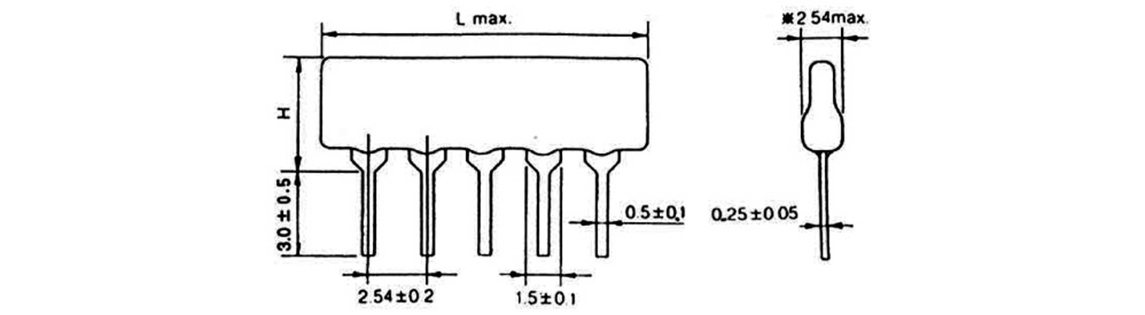 TANCAP SIP-A05-472G SIP-A05-472G Dickschicht-Widerstand 4.7 kΩ THT SIP-5 0.125 W