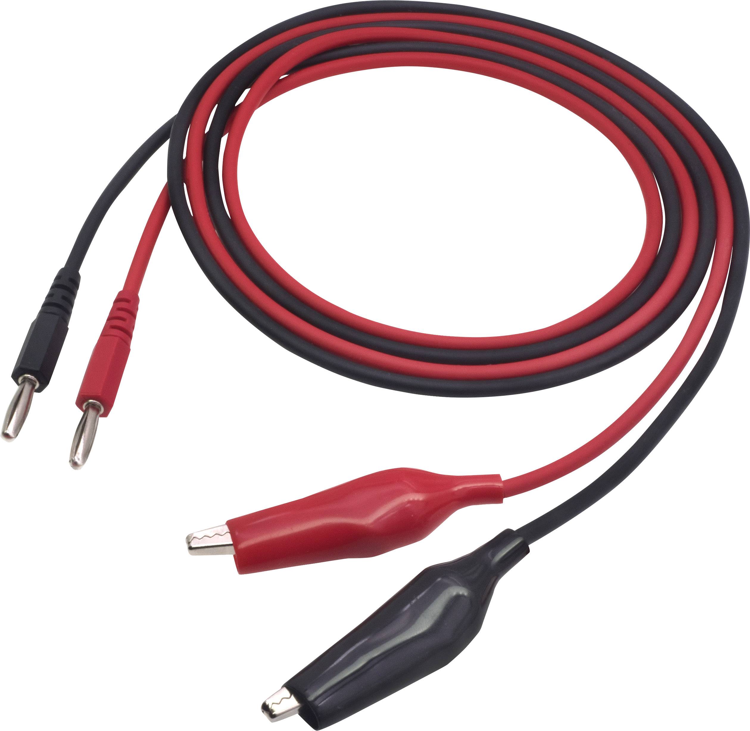 VOLTCRAFT MSL-100 Messleitung Stecker 4mm 1.00m Schwarz, Rot 1St.