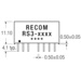 RECOM RS3-1209S DC/DC-Wandler, Print 12 V/DC 9 V/DC 333mA 3W Anzahl Ausgänge: 1 x Inhalt 1St.